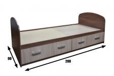 Кровать 1-сп с ящиками 0